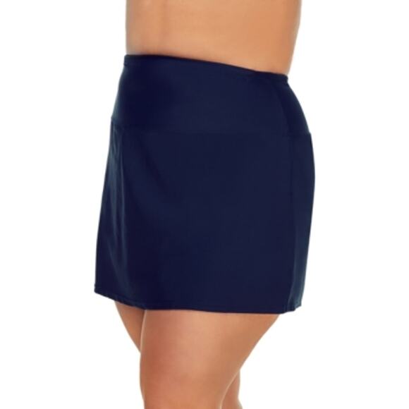 ISLAND ESCAPE Women S Navy Tummy Control Swimskirt 24W NWT - Picture 1 of 1